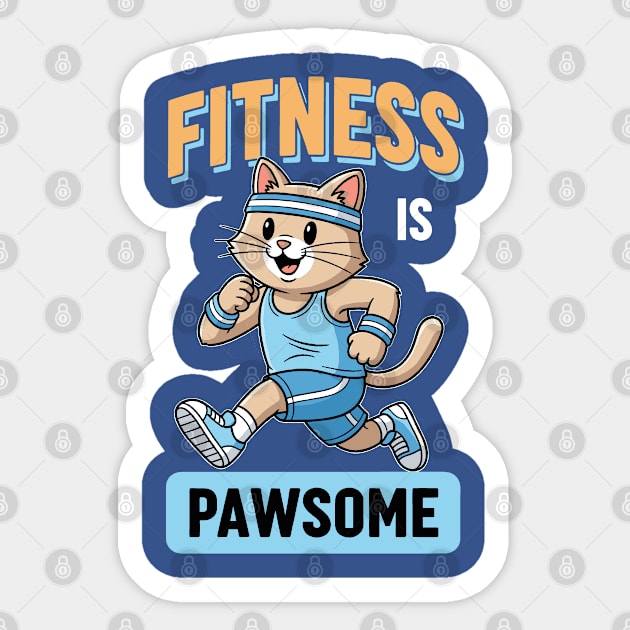 Fitness is Pawsome Sticker by enrynz